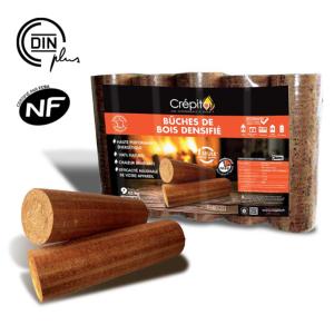 Bûches de bois compressé "100% BOIS" CREPITO