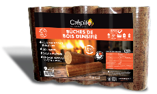 Bûches de bois compressé "100% BOIS" CREPITO